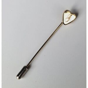 Vintage Monogrammed "J" Hatpin in Gold 3.5" long